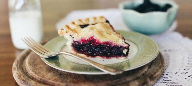 a photo of marionberry pie from Willamette Valley Pie Company