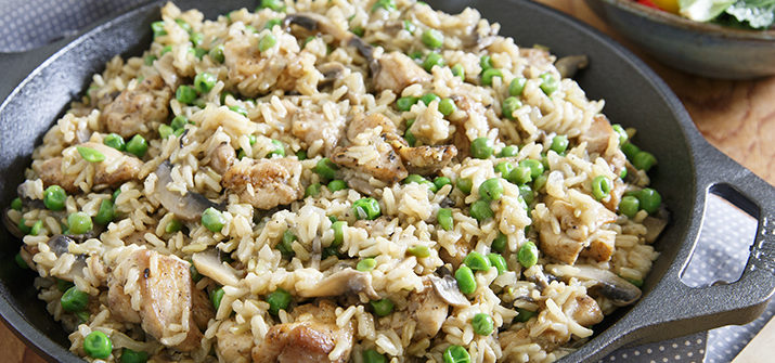 A photo of Mushroom Chicken and Rice