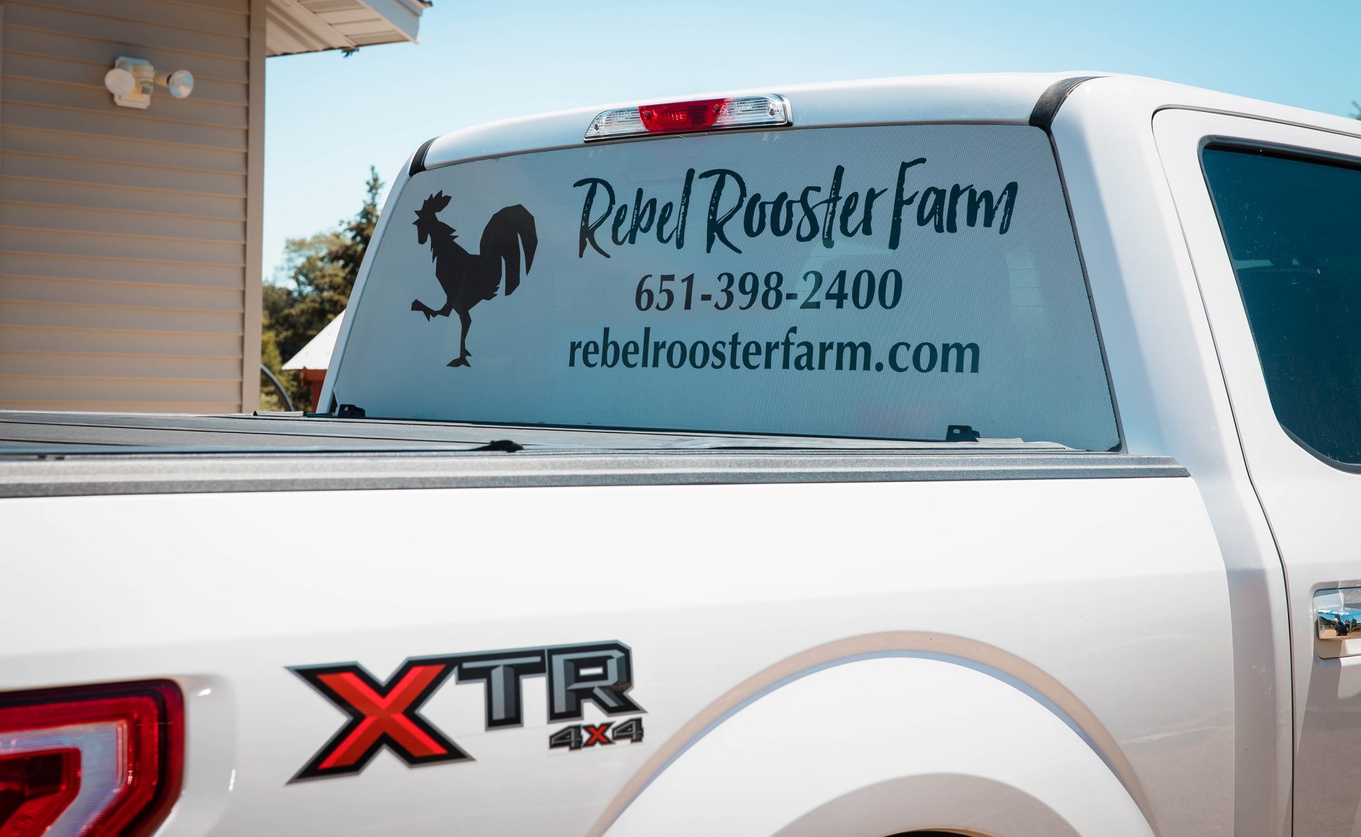 Rebel Rooster Farm pickup truck